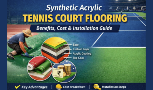 tennis court materials